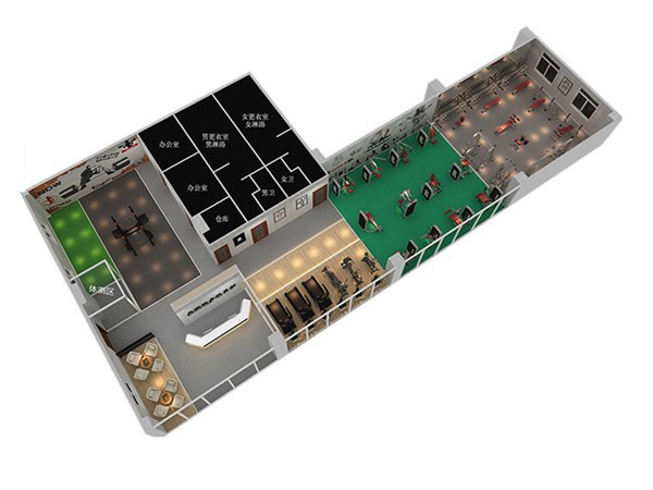 800平方健身房配置方案-广西谈求吧体育健身器材有限公司