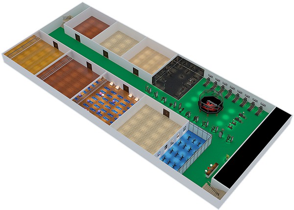 1800平方健身房配置方案-广西谈求吧体育健身器材有限公司