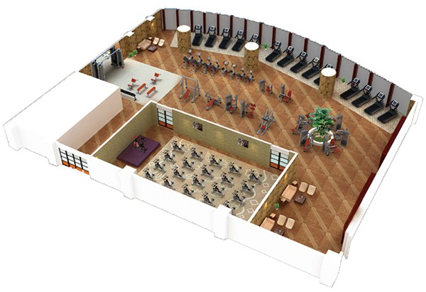 500平方健身房配置方案-广西谈求吧体育健身器材有限公司