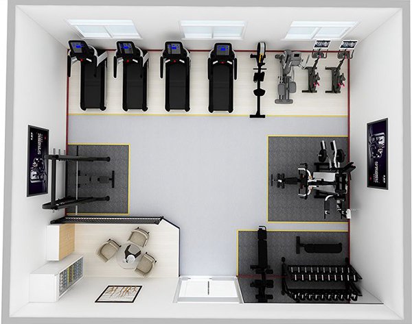 80平方健身房配置方案-广西谈求吧体育健身器材有限公司